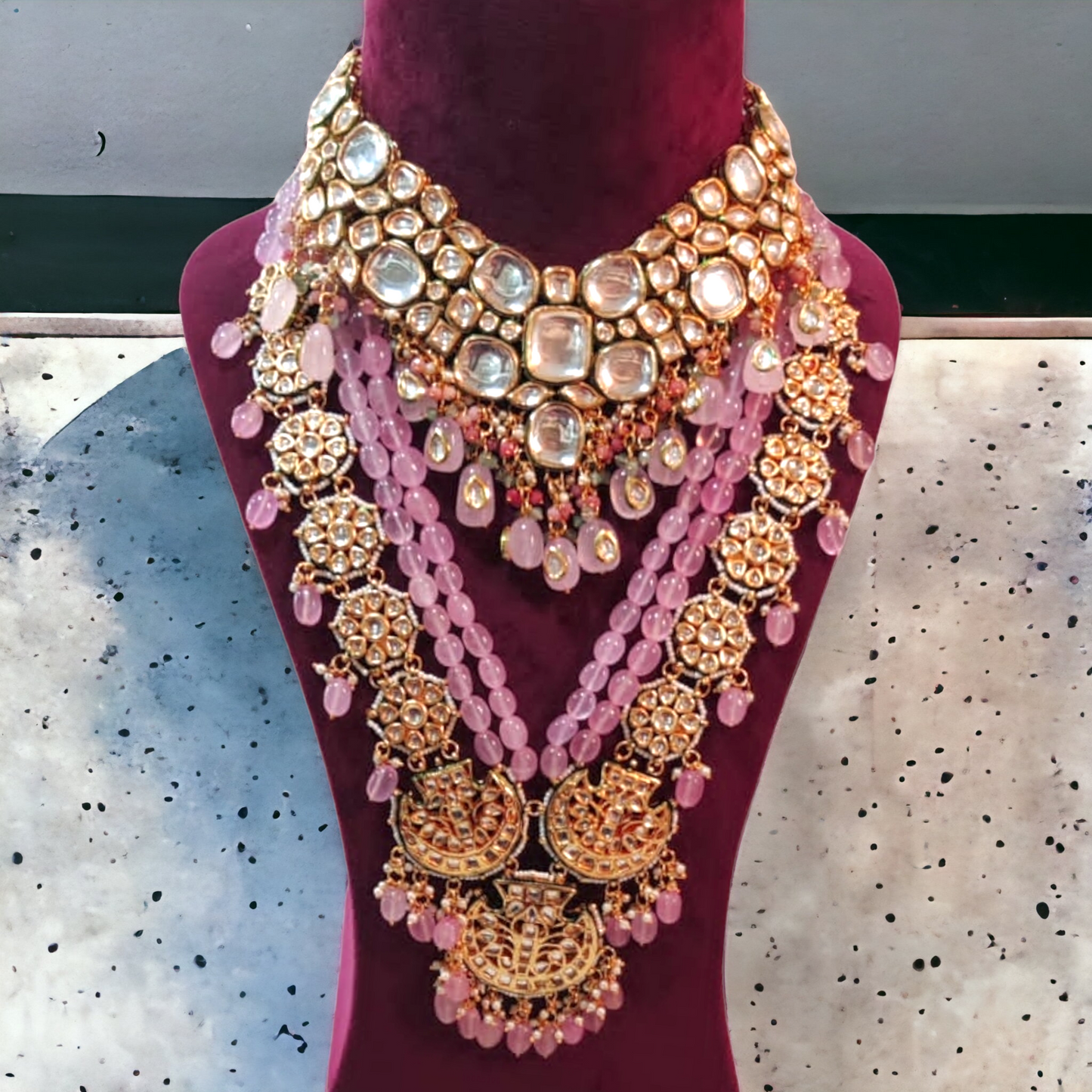 Veera kundan wedding necklace set