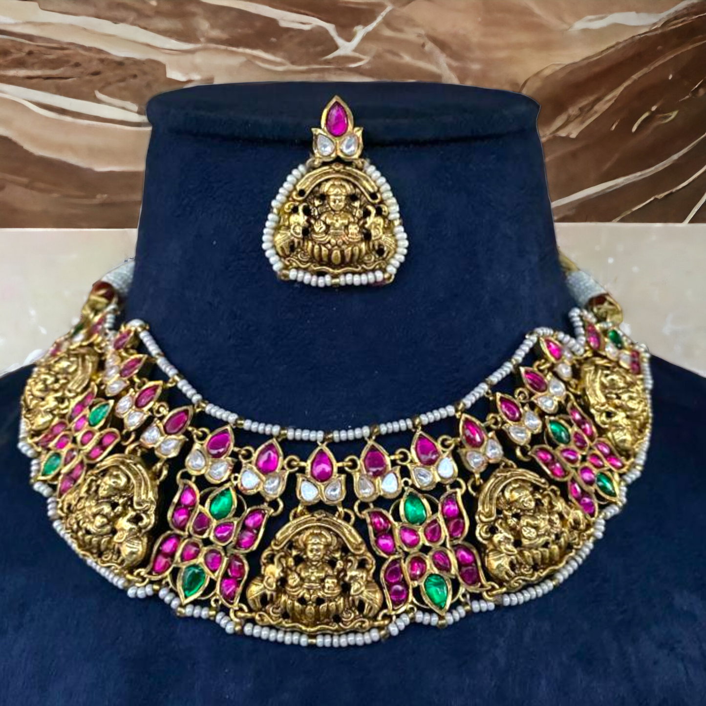 Prashant Temple Necklace Set