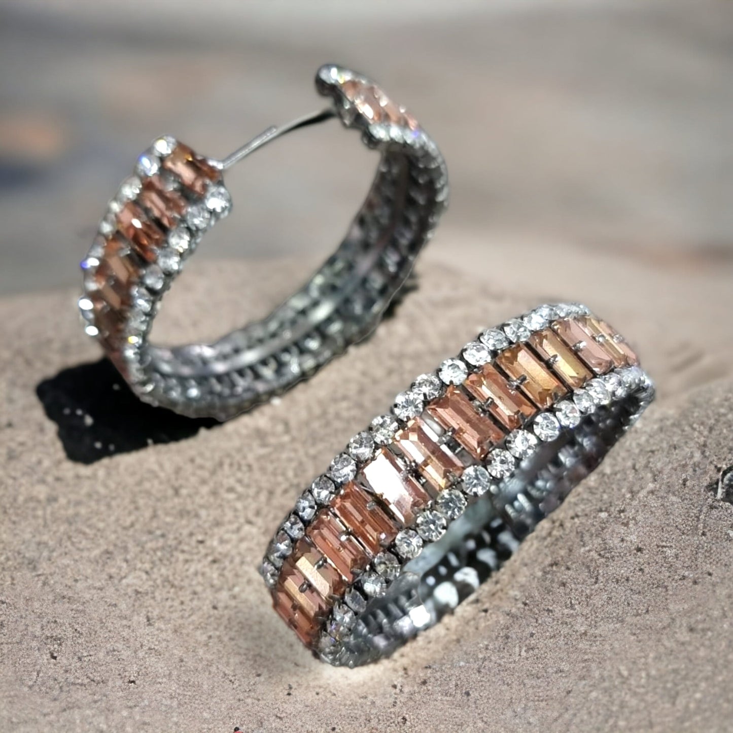 Surveen hoops in peach color