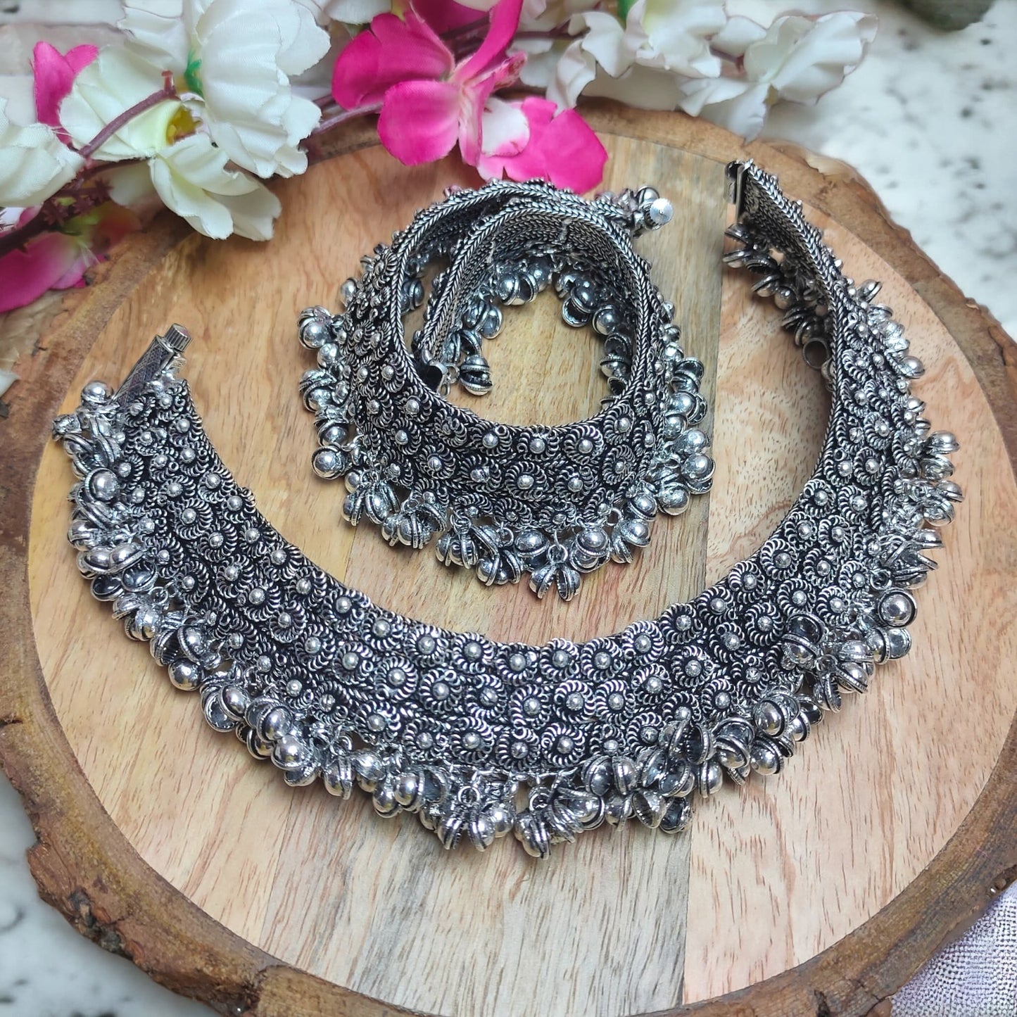 shahi brass broad ghungroo anklet