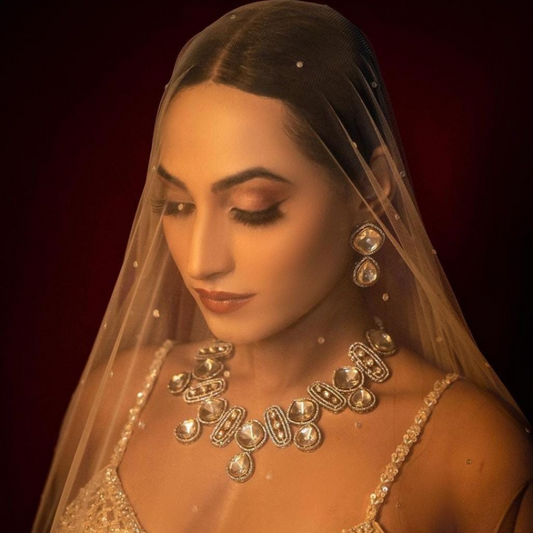 Shaira Uncut Kundan Polki Necklace Set