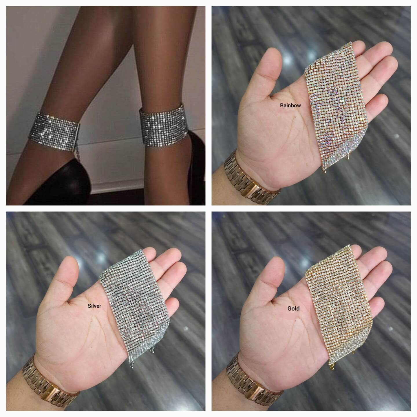 premium zircon stone anklet cum bracelet mix photo