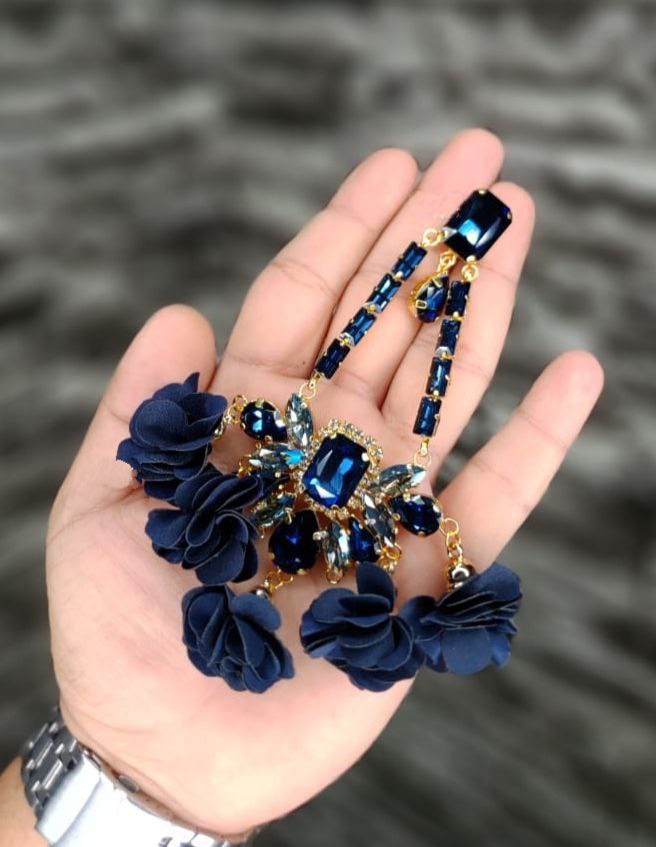 jhoomer earring in blue color