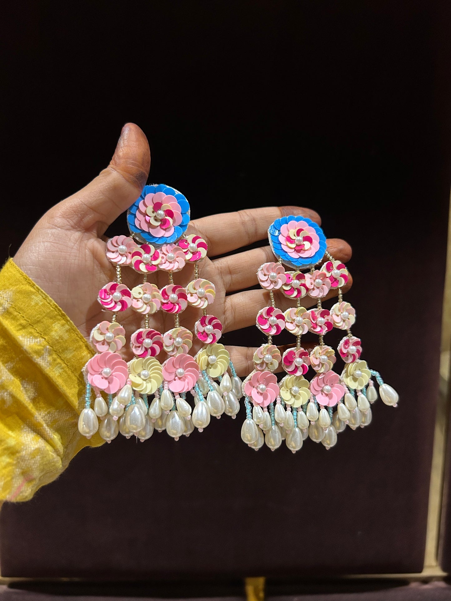Designer Jhoomer Style Sequence Earrings