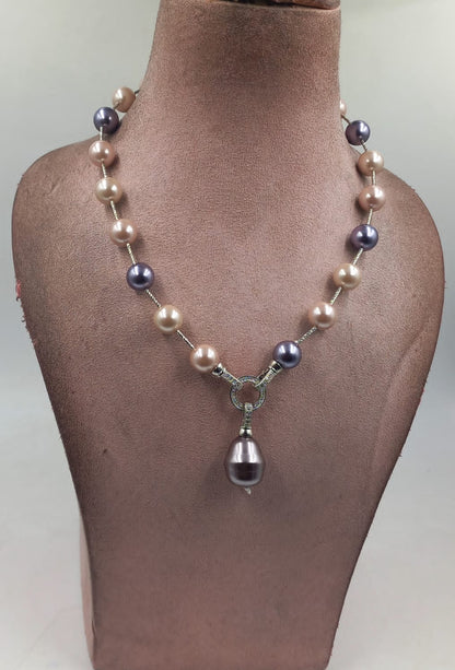 Aadi Metallic Pearl Necklace