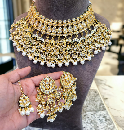 Kundan Meena Necklace