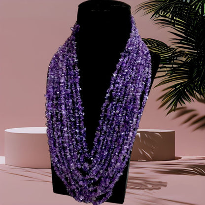 Amethyst 10-Layer Necklace