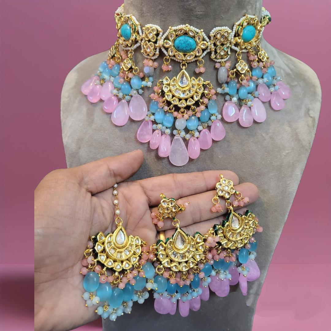 Saanvi Semi-Precious Kundan Necklace