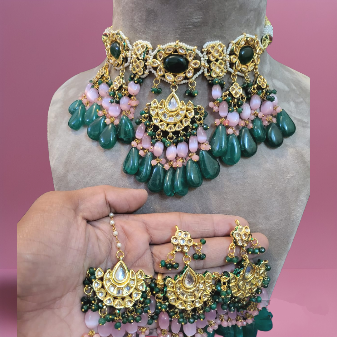 Saanvi Semi-Precious Kundan Necklace