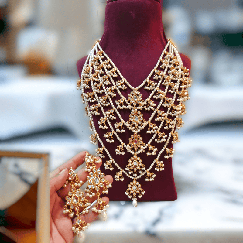 Vasant layered necklace with earring