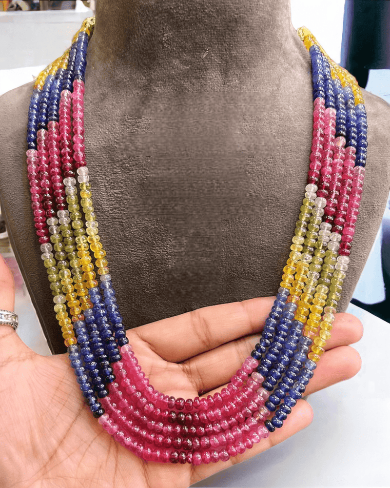 Natural Patterned Sapphire Necklace