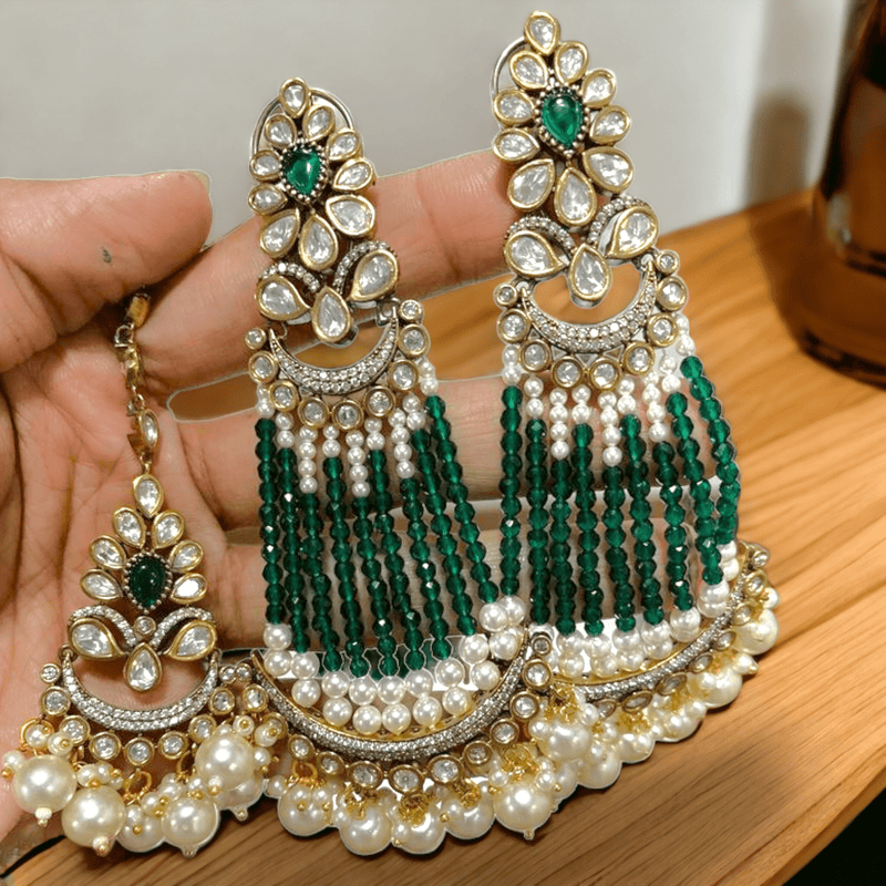 Johar Jhumar Teeka Earrings Combo