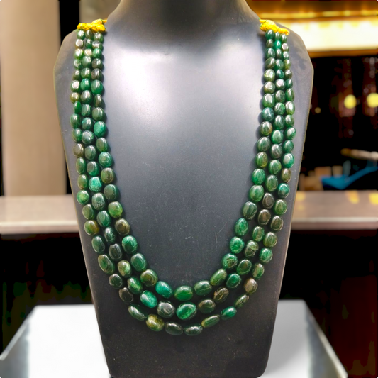 Natural Green Beriyal Necklace