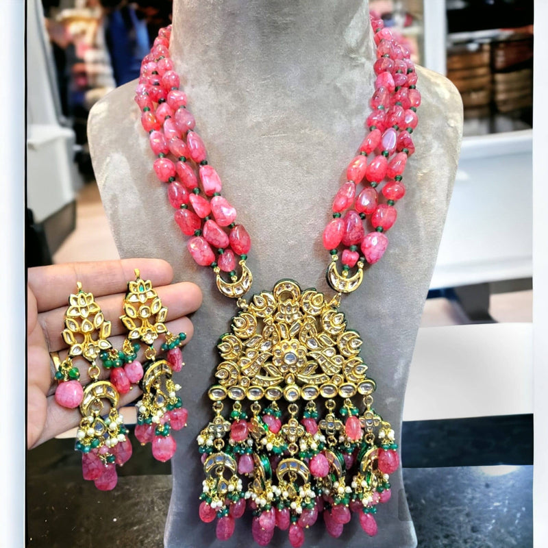 Aashna kundan raani haar necklace with earring