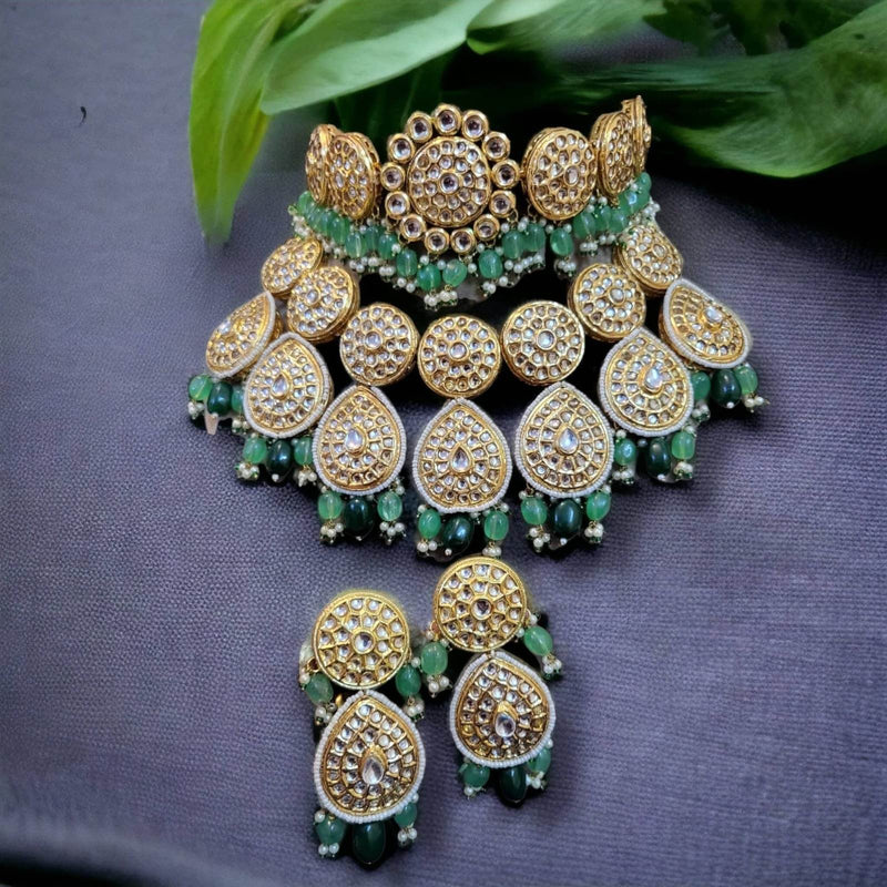 Ranamita kundan rajwadi necklace and earring - 2