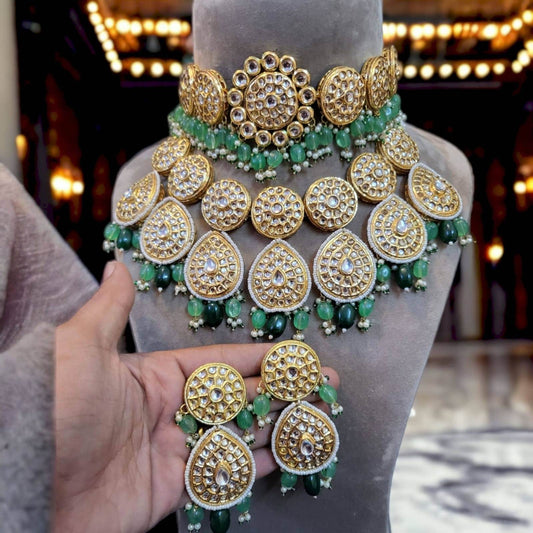 Ranamita kundan rajwadi necklace set and earring