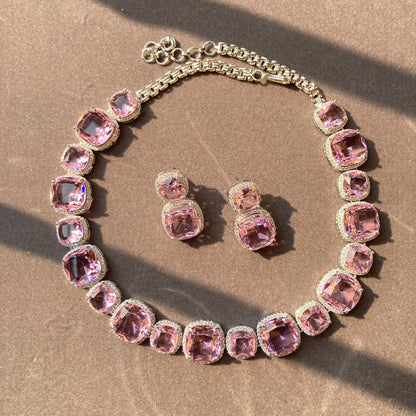 Parijaat Zirconia Necklace