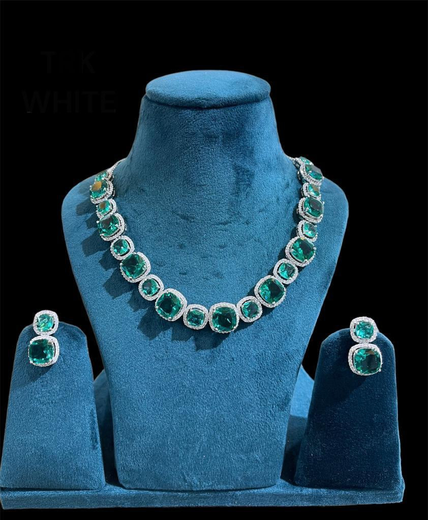 Parijaat Zirconia Necklace