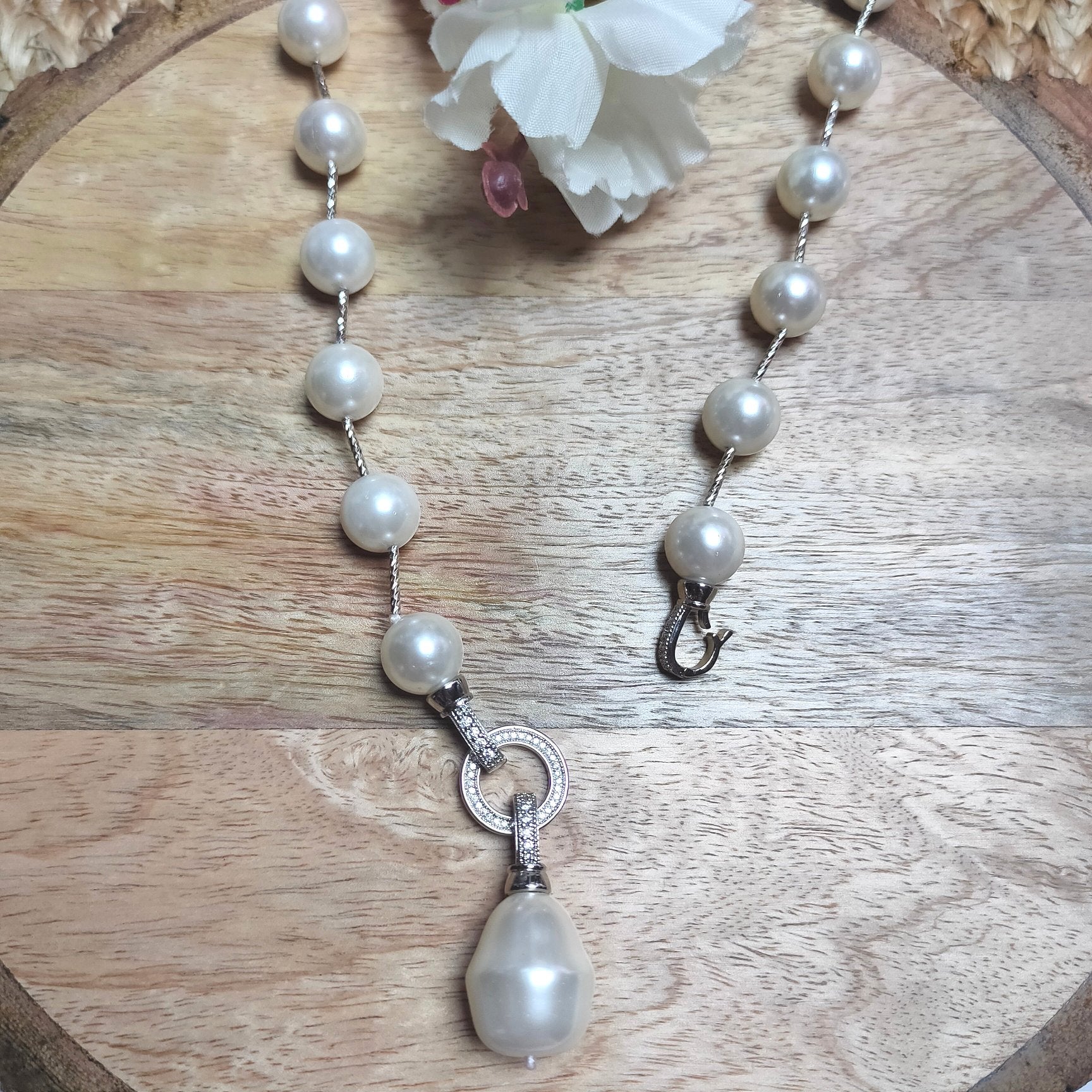 Aadi Metallic Pearl Necklace - 2