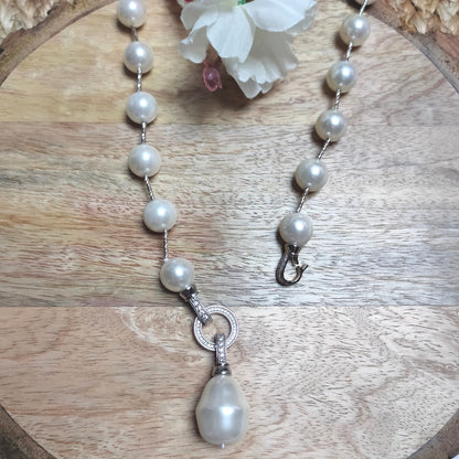 Aadi Metallic Pearl Necklace - 2