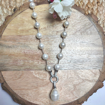 Aadi Metallic Pearl Necklace