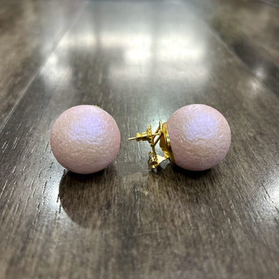 Textured Pearl Stud Earrings