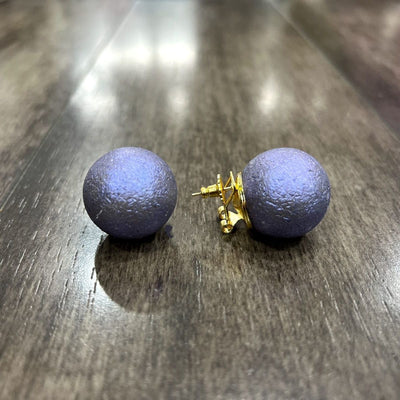 Textured Pearl Stud Earrings