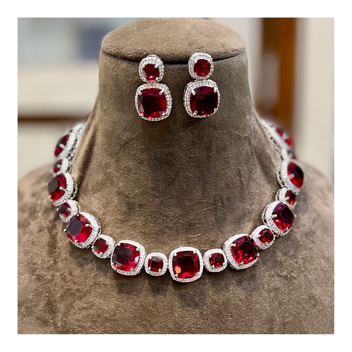 Parijaat Zirconia Necklace