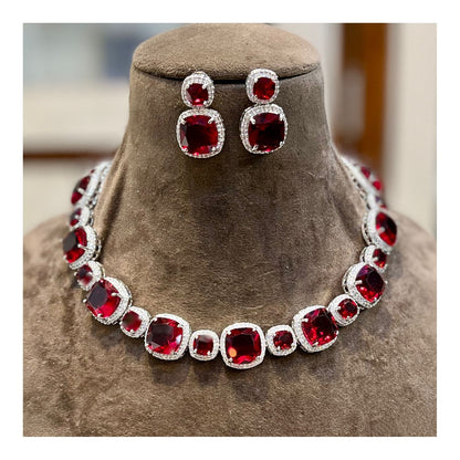 Parijaat Zirconia Necklace