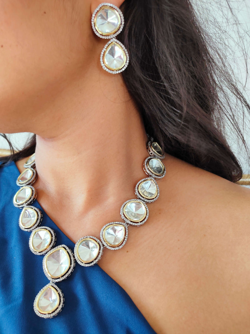 aleshiya uncut polki necklace - 2