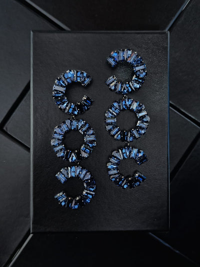 deepika dangle earring in blue color