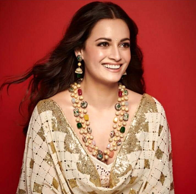Celebrity kriti sanon inspired semi precious multi colour long necklace