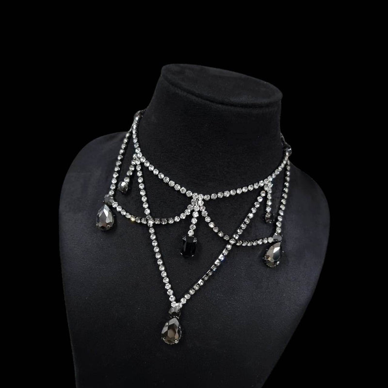 kanika cz necklace in black color