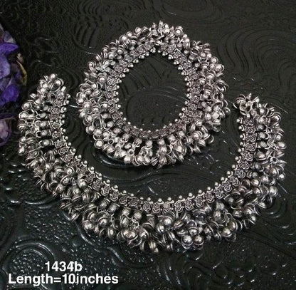 silver ghungroo anklet